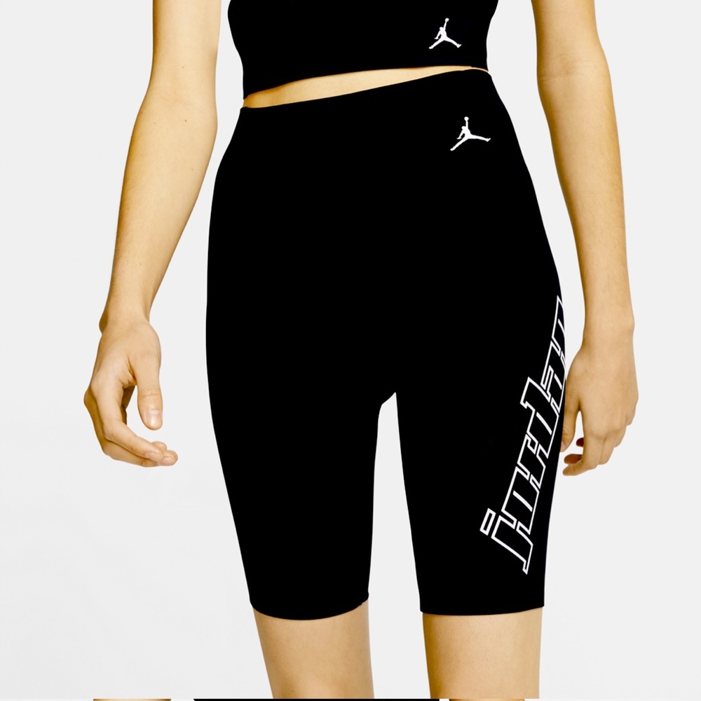 Jordan crop and biker shorts